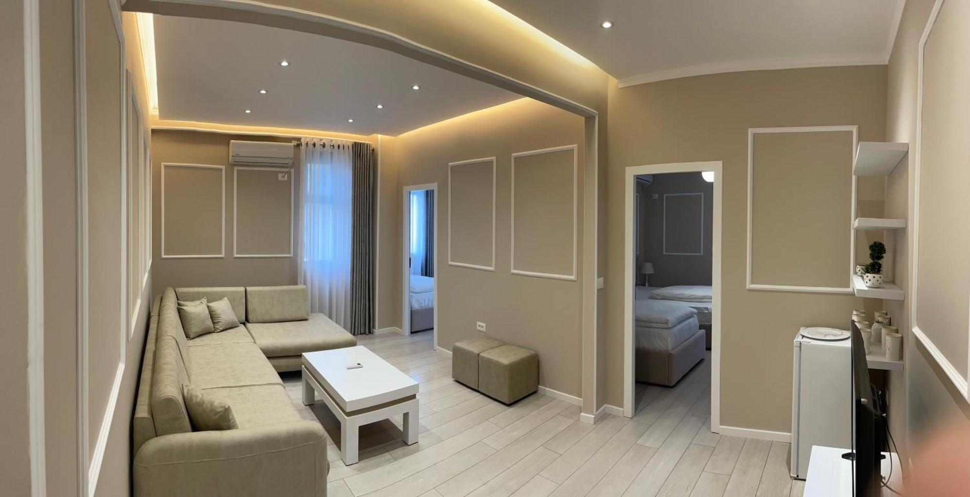 Sun Tower Luxury Suite-View From Of Tirana Center Exterior foto